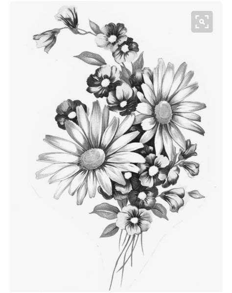 Realistic Daisy Tattoo Stencil - Printable Calendars AT A GLANCE