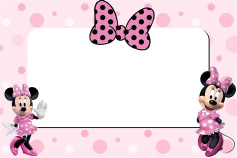 Minnie Mouse Inspired Picture frame / invitation card FREE printable