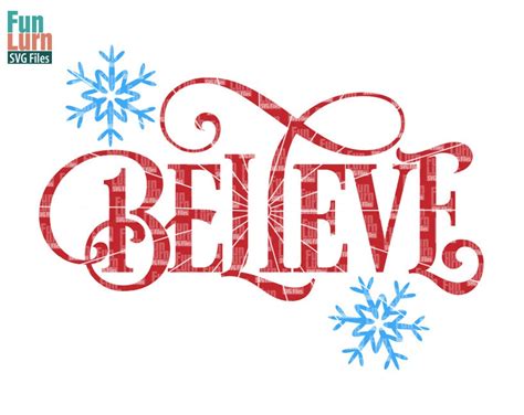 Believe SVG, Believe, Christmas, Word Art, Clipart, Christmas Spirit ...