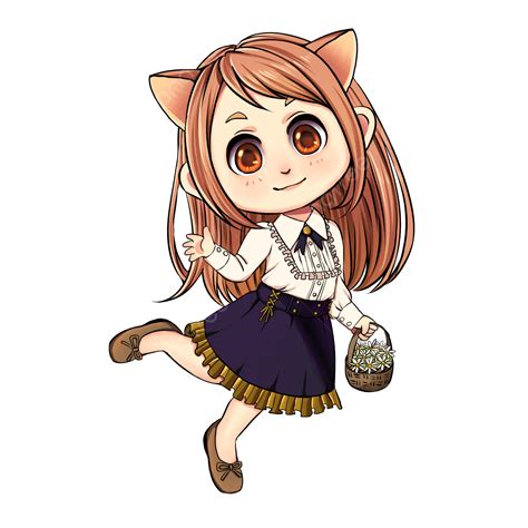 Chibi Cat Girl, Chibi, Anime, Chibi Girl PNG Transparent Clipart Image ...