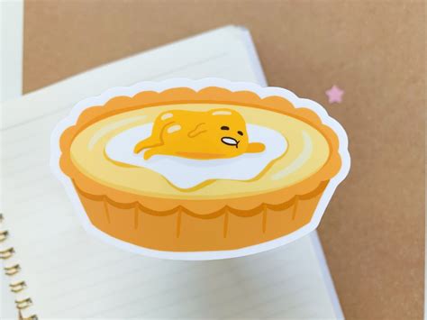 Egg Tart Sticker Lazy Egg Dim Sum Asian Bakery Cute Kawaii - Etsy