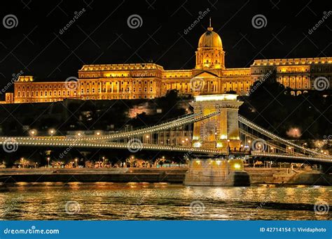 Night Danube View in Budapest Stock Photo - Image of houses, clouds: 42714154