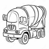 Cement Mixer Truck In Action Coloring Page  Pagescom sketch template