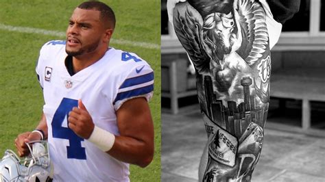 In Photos: Cowboys stars Dak Prescott shows off massive new leg tattoo