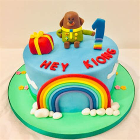 Hey Duggee Rainbow Theme Fondant Cake Delivery