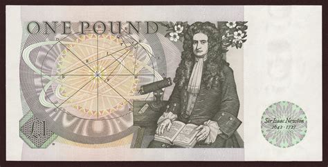 One Pound Note with Isaac Newton | Bank of England|World Banknotes ...