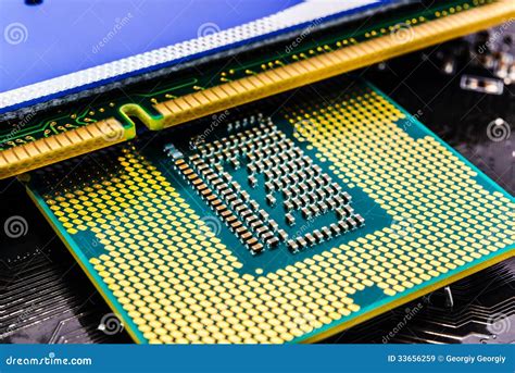 Computer Main Parts Close-up Stock Image - Image of mainboard, pattern ...