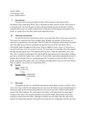 DNA Isolation Lab: Methods and Results | Course Hero