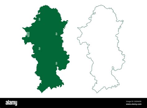 Moradabad district (Uttar Pradesh State, Republic of India) map vector ...