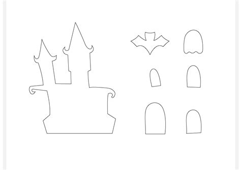 Haunted House Outline Printable