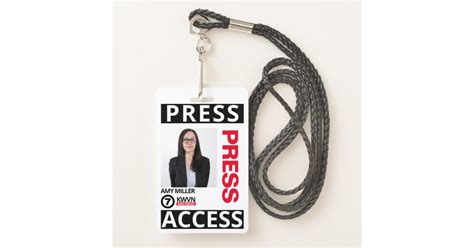 Press Pass Employee ID Badge | Zazzle