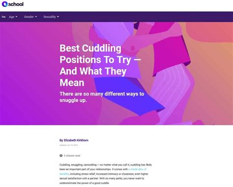 Cuddle Positions - Benefits and Meaning - The Relationship Place