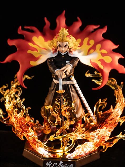 Demon Slayer Rengoku Kyoujurou Action Figures Toys GK Anime Kimetsu No ...