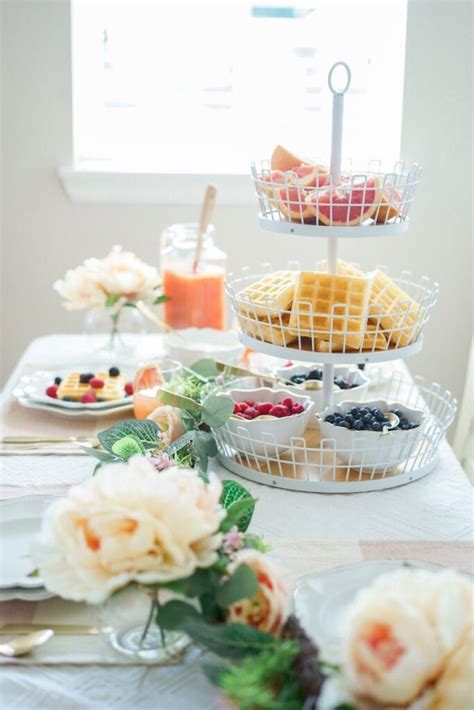 Brunch Party Ideas - Waffle and Pancake Bar! - | Brunch party, Brunch tablescape, Brunch