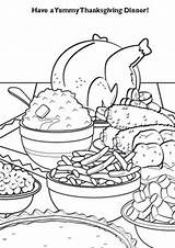 Thanksgiving Feast Coloring Page sketch template