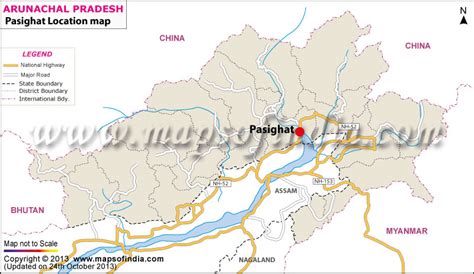 Pasighat Location Map, Where is Pasighat