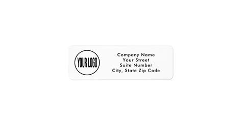 Business Return Address Labels with Company Logo | Zazzle