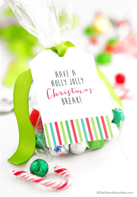 Printable Christmas Goodie Bag Tags - She Wears Many Hats