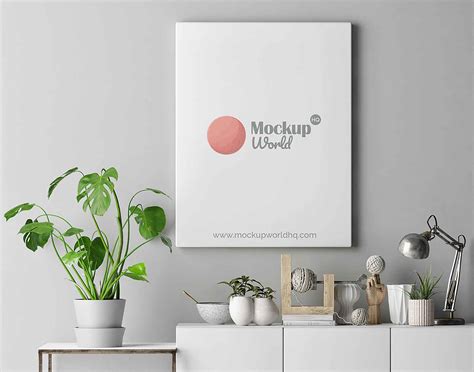 Free Interior Poster Frame Mockup (PSD)