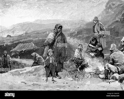 Irish peasants starving during the Potato Famine (1845-1849), 1846 ...