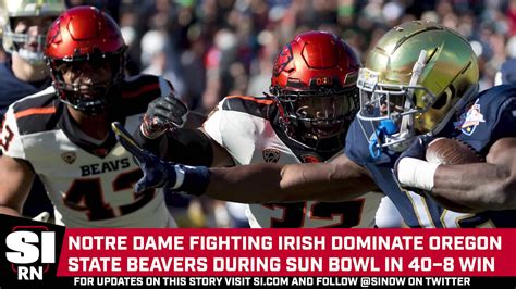 Notre Dame Dominates Oregon State During Sun Bowl in 40–8 Victory