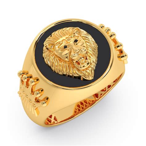 Kinshu Lion Gold Mens Ring-Candere by Kalyan Jewellers