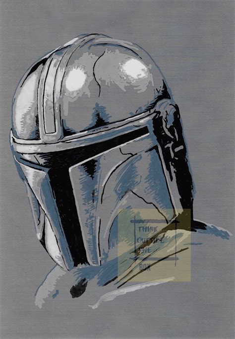 The Mandalorian Minimalist Art Star Wars Print Poster, Wall Art Decor ...