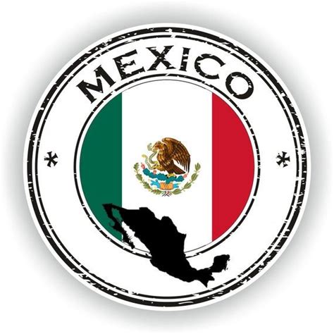 Mexico Seal Sticker Round Flag for Laptop Book Fridge Guitar - Etsy | Sticker flag, Travel ...