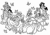 All The Disney Princesses  Return To Childhood Coloring Pages For Adults sketch template