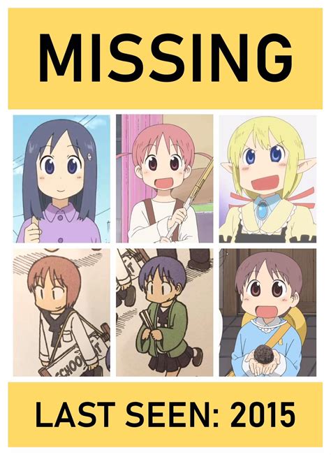 Come back! 'Lost' Nichijou characters : r/Nichijou