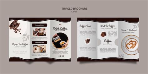 Coffee trifold brochure template | Free PSD File