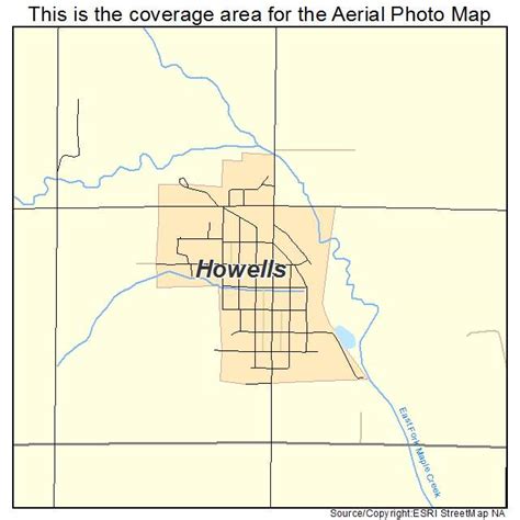 Aerial Photography Map of Howells, NE Nebraska