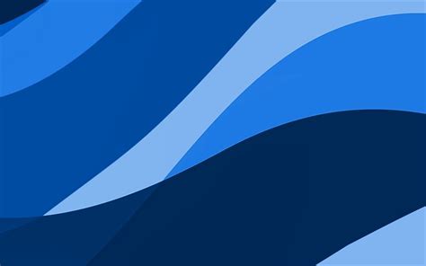 Download wallpapers blue abstract waves, 4k, minimal, blue wavy ...