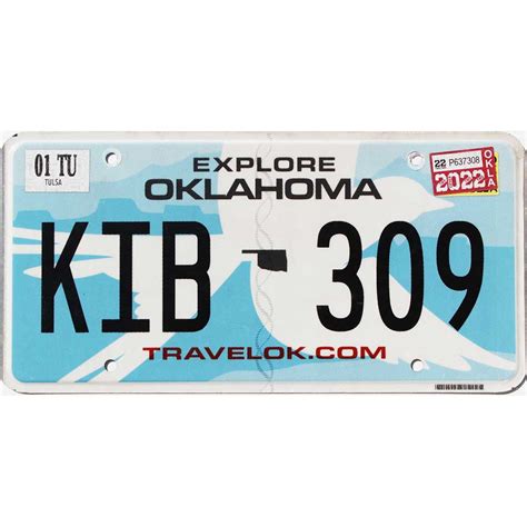 2022 Oklahoma Explore #KIB-309 | Authentic OK License Plates