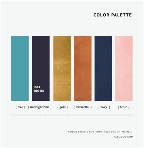 Color Inspiration : Teal + Midnight Blue + Terracotta + Navy and Blush | Blue color schemes ...