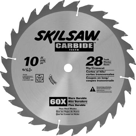 Skil 10-in 28-Tooth Standard Tungsten Carbide-Tipped Steel Circular Saw Blade in the Circular ...