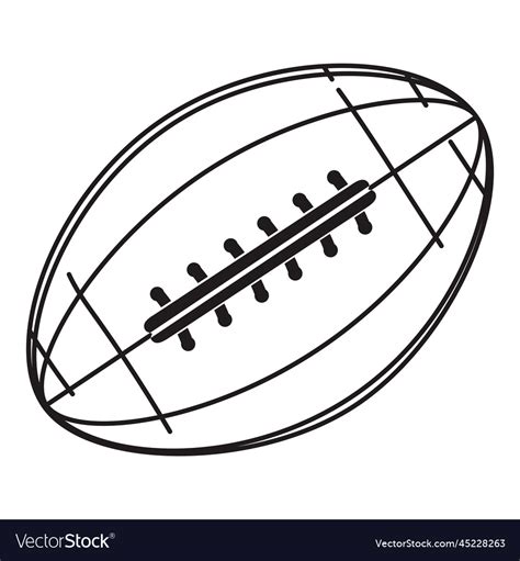 American football ball silhouette Royalty Free Vector Image