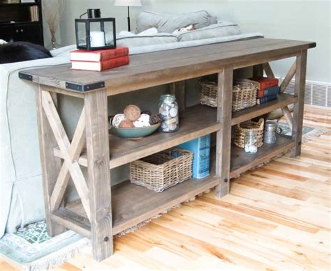 Rustic X Console Table | Ana White