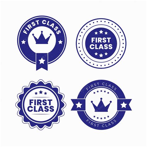 Premium Vector | Flat design first class stamp collection