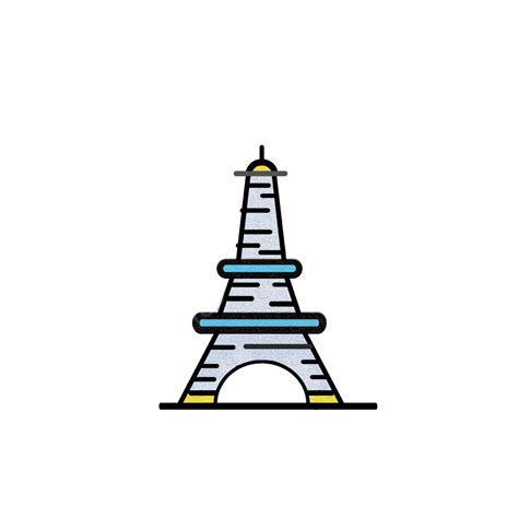 Eiffel Tower Paris Clipart PNG Images, World Travel Mbe Style Eiffel Tower Attractions Pattern ...