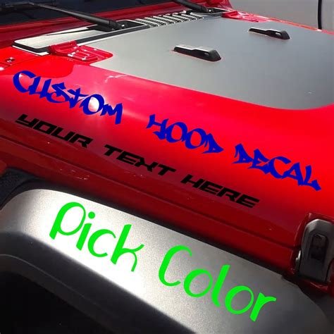 Custom Hood Decals for Jeep SUV Hood Decal Body Decal Car | Etsy