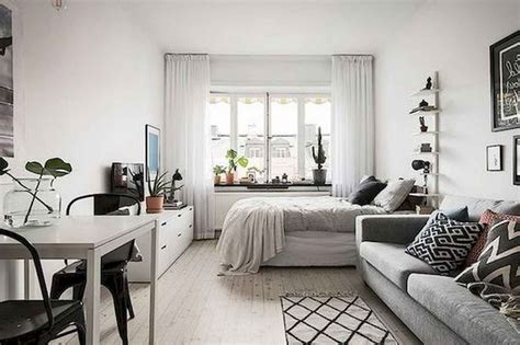 rectangular living room bedroom combo - Google Search | Apartment decor inspiration, Small ...