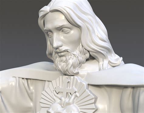 ArtStation - Jesus Sacred Heart Statue 220521 3D print model | Resources