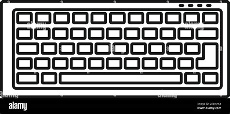 Keyboard icon, outline style Stock Vector Image & Art - Alamy