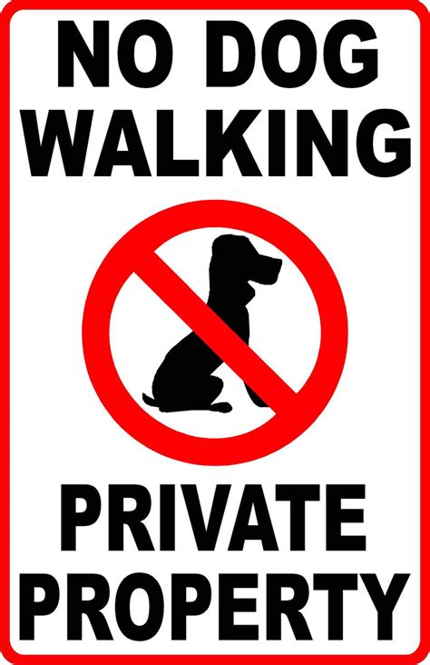 No Dog Walking Private Property Sign – Signs by SalaGraphics