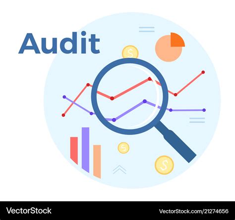 Audit analysis flat concept Royalty Free Vector Image