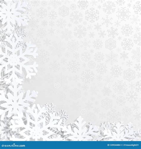 Christmas Background With Snowflakes Stock Vector - Image: 33934484