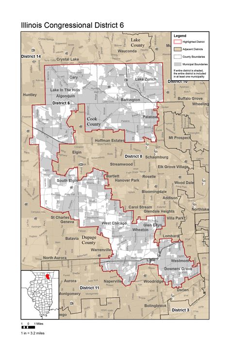 6th Congressional District Illinois Map - zip code map