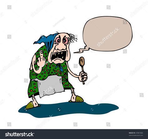 Angry Grandma Stock Vector Illustration 47881060 : Shutterstock