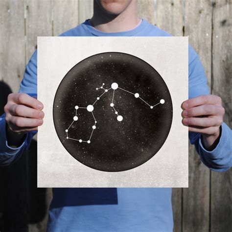 Aquarius Constellation Art Print by City Prints - The Map Shop